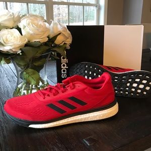 Adidas Size 10.5 Red Boost Sneakers